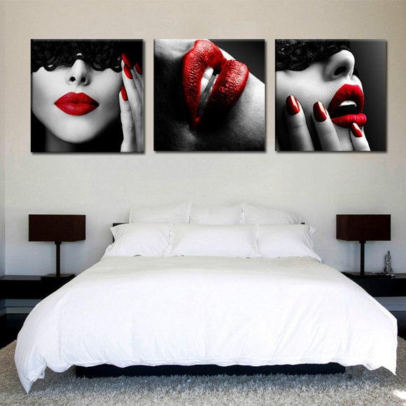 Woman Sexy Red Lips / Art